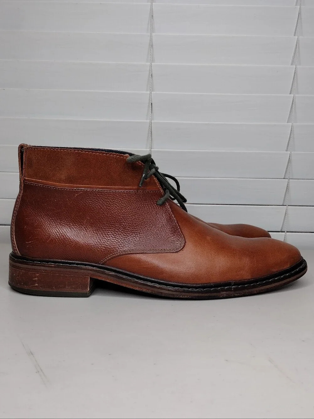 Cole Haan Colton Brown Leather Lace-Up Winter Chukka Boots Sz 11